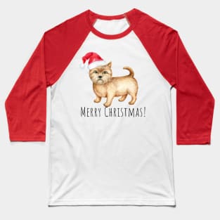 Cute Norwich terrier , Christmas dog Baseball T-Shirt